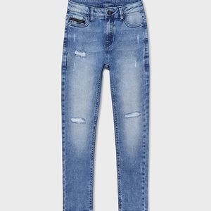 Size 16 Boys Mayoral Distressed Blue Kids Jeans